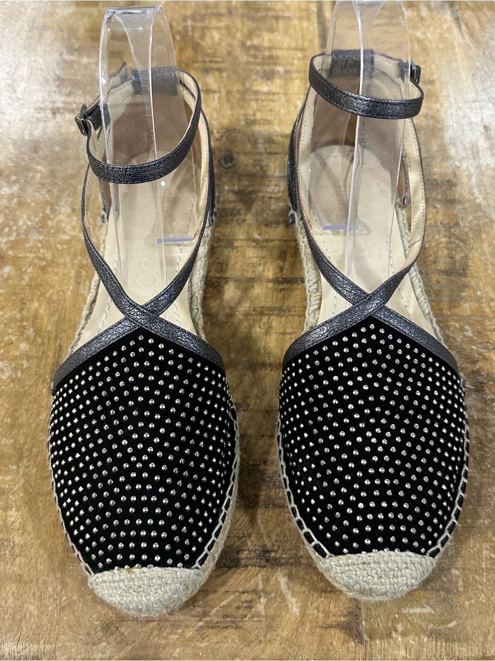 Jimmy Choo Studded Ankle Strap Espadrille
